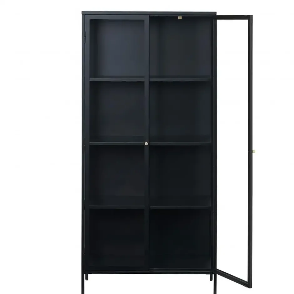 Nordic Home - Ragnar vitrinekast - 190 cm - zwart