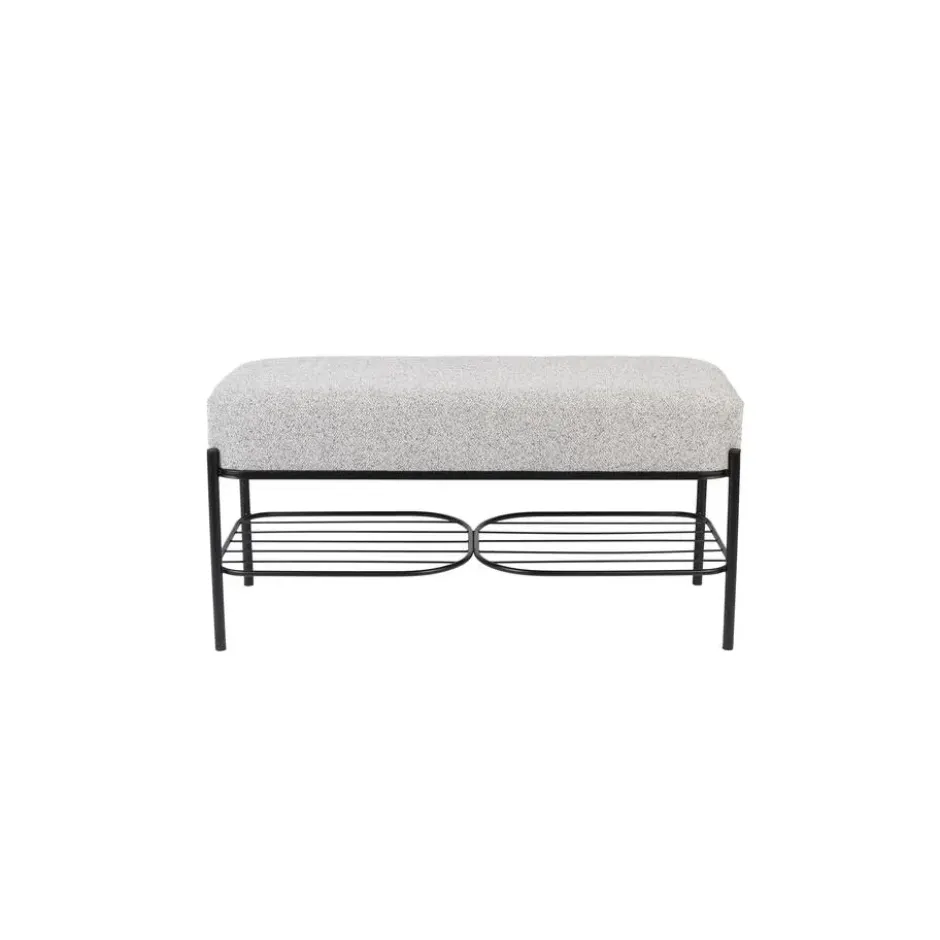 Novel Collection - Bankje Milou - Grijs - 90x35x45 cm