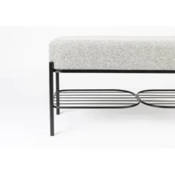 Novel Collection - Bankje Milou - Grijs - 90x35x45 cm