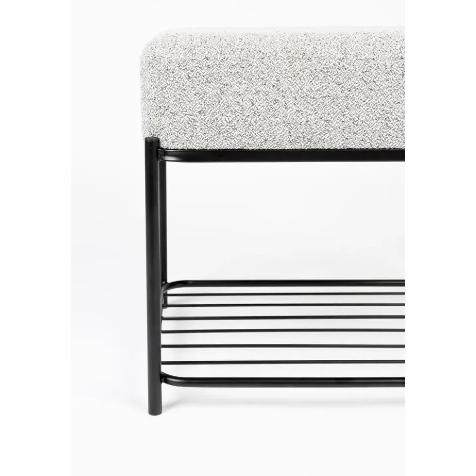 Novel Collection - Bankje Milou - Grijs - 50x35x45 cm