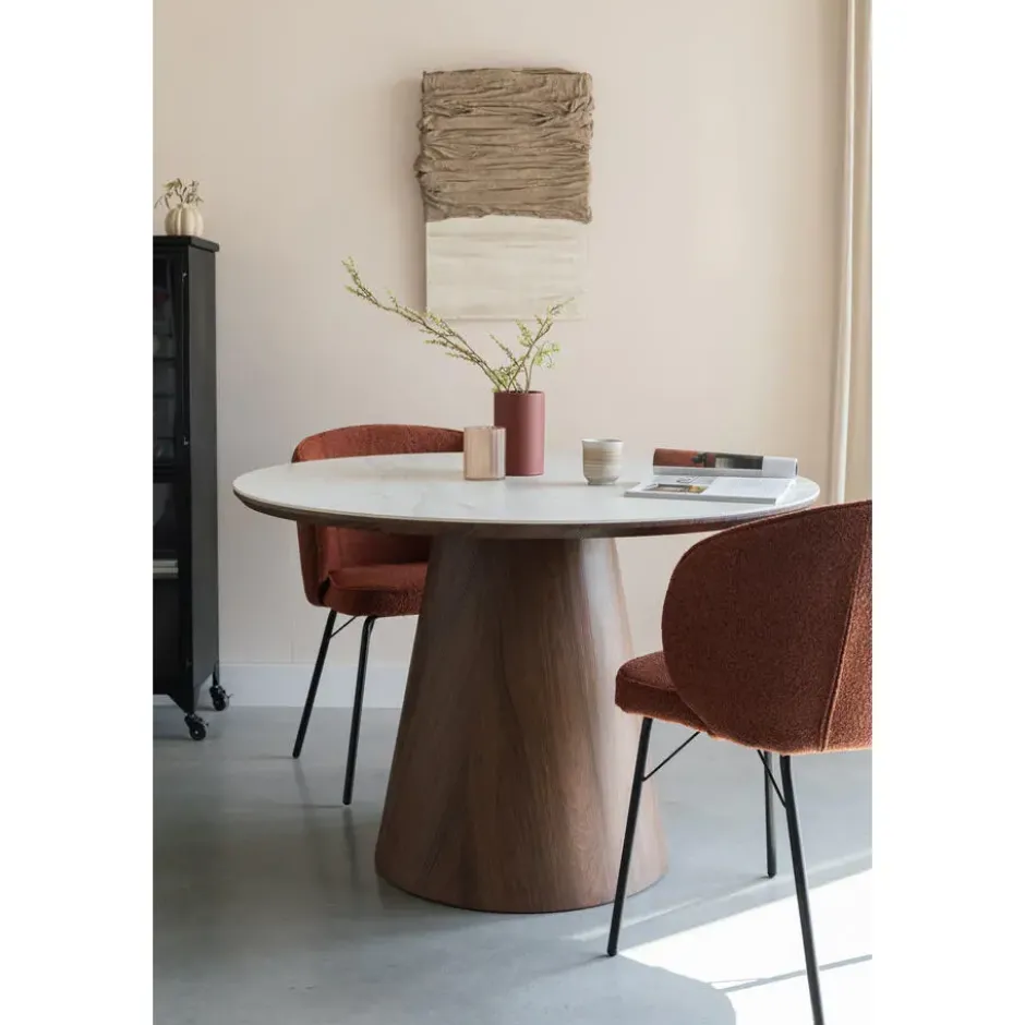 Novel Collection - Eetkamertafel Almira - Bruin - 115x115x77 cm