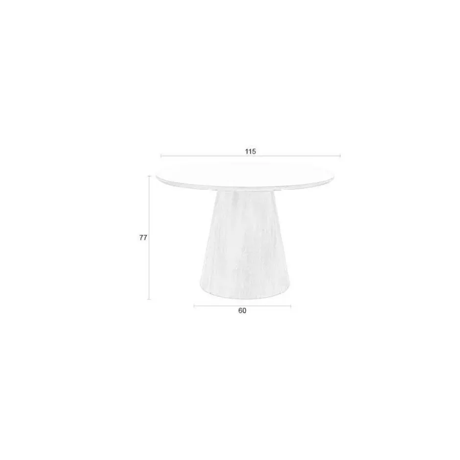 Novel Collection - Eetkamertafel Almira - Bruin - 115x115x77 cm