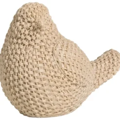 Object Vogel beige polyresin - 17,5x14x10 cm