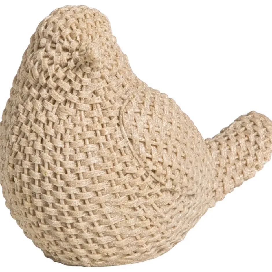 Object Vogel beige polyresin - 17,5x14x10 cm