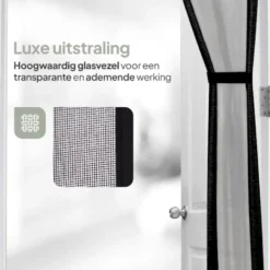 O'DADDY Deurgordijn Deluxe FIBER - Magnetisch Vliegengordijn 184x230 Zwart