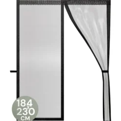 O'DADDY Deurgordijn Deluxe FIBER - Magnetisch Vliegengordijn 184x230 Zwart