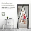 O'DADDY Deurgordijn Deluxe FIBER - Magnetisch Vliegengordijn 100x230 Zwart