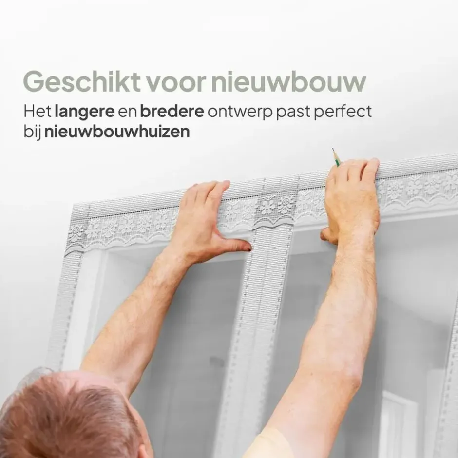O'DADDY Deurgordijn Deluxe FIBER 184x260 - Magnetisch Vliegengordijn Wit