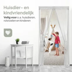 O'DADDY Deurgordijn Deluxe FIBER 100x210 - Magnetisch Vliegengordijn Wit