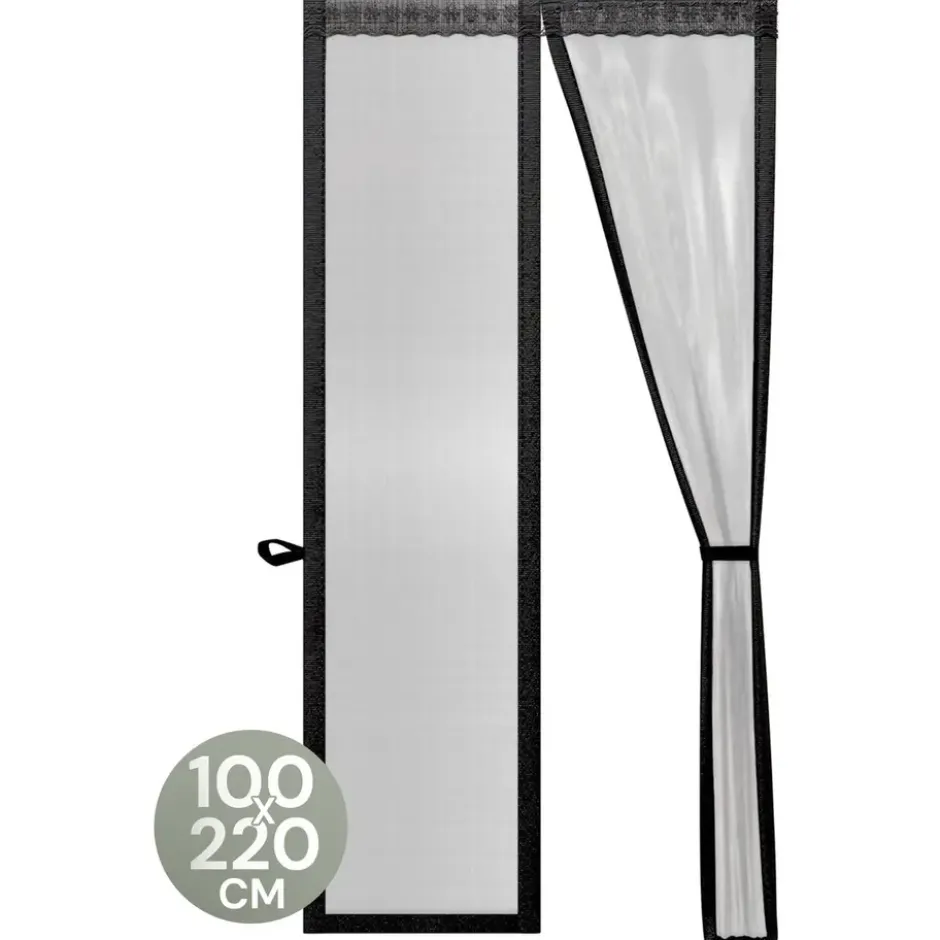 O'DADDY Deurgordijn Deluxe FIBER - Magnetisch Vliegengordijn 100x220 Zwart
