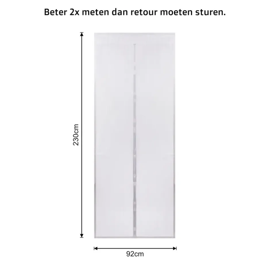 O’DADDY Deurgordijn – Vliegengordijn Magnetisch - 92x230cm – hor Wit