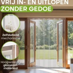 O'DADDY Lamellenhor deurhor – 184 x 260 cm – glasvezel – wit