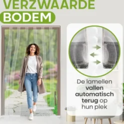 O'DADDY Lamellenhor deurhor – 184 x 260 cm – glasvezel – wit