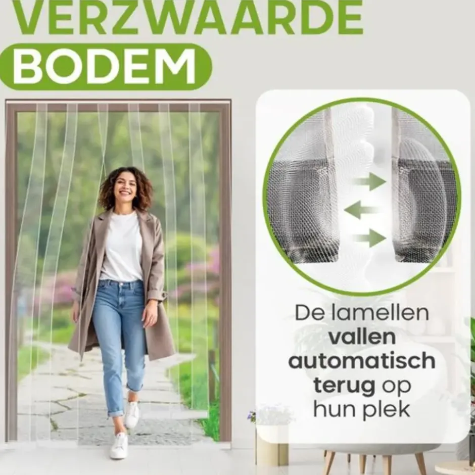 O'DADDY Lamellenhor deurhor – 184 x 260 cm – glasvezel – wit