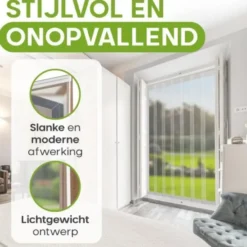 O'DADDY Lamellenhor deur – 150 x 260 cm – wit – glasvezel
