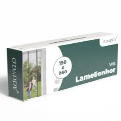O'DADDY Lamellenhor deur – 150 x 260 cm – wit – glasvezel