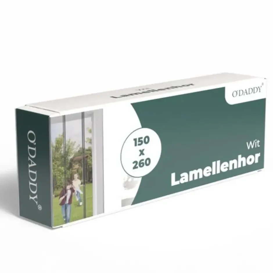 O'DADDY Lamellenhor deur – 150 x 260 cm – wit – glasvezel