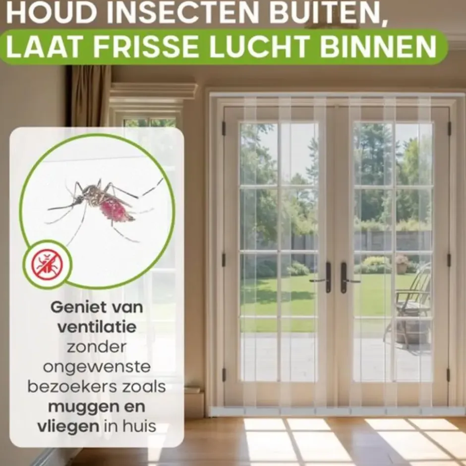 O'DADDY Lamellenhor deur – 150 x 260 cm – wit – glasvezel