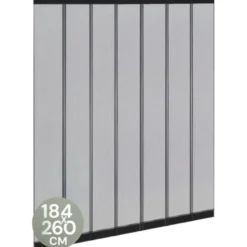 O'DADDY lamellenhor vliegengordijn – 184 x 260 cm – glasvezel – zwart