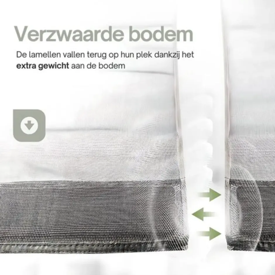 O'DADDY lamellenhor vliegengordijn – 184 x 260 cm – glasvezel – zwart