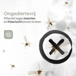 O'DADDY lamellenhor vliegengordijn – 184 x 260 cm – glasvezel – zwart