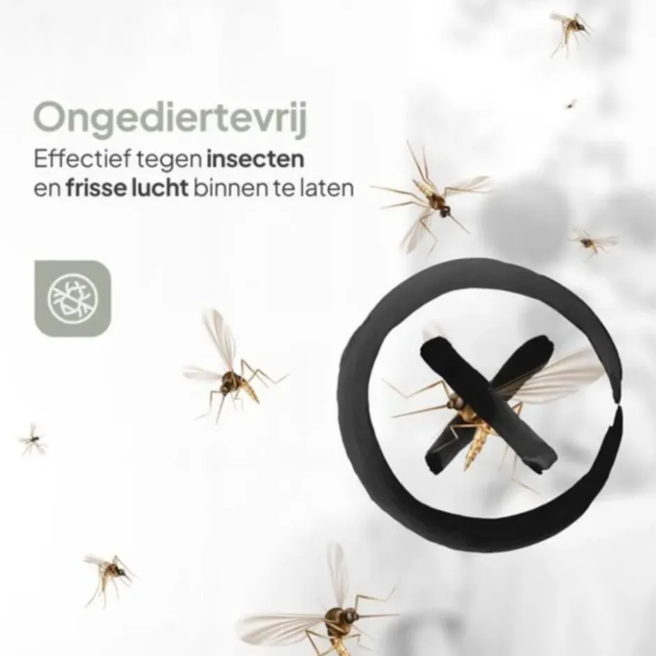 O'DADDY lamellenhor vliegengordijn – 184 x 260 cm – glasvezel – zwart