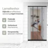 O'DADDY Lamellenhor - 100x260 cm - Deurgordijn zwart