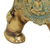 Olifant dieren beeldje goud - 16 cm - woondecoratie - polystone