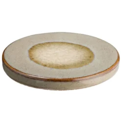 Onderzetter glazuur - beige keramiek - Ø11 cm