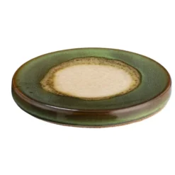 Onderzetter glazuur - bruin keramiek - Ø11 cm