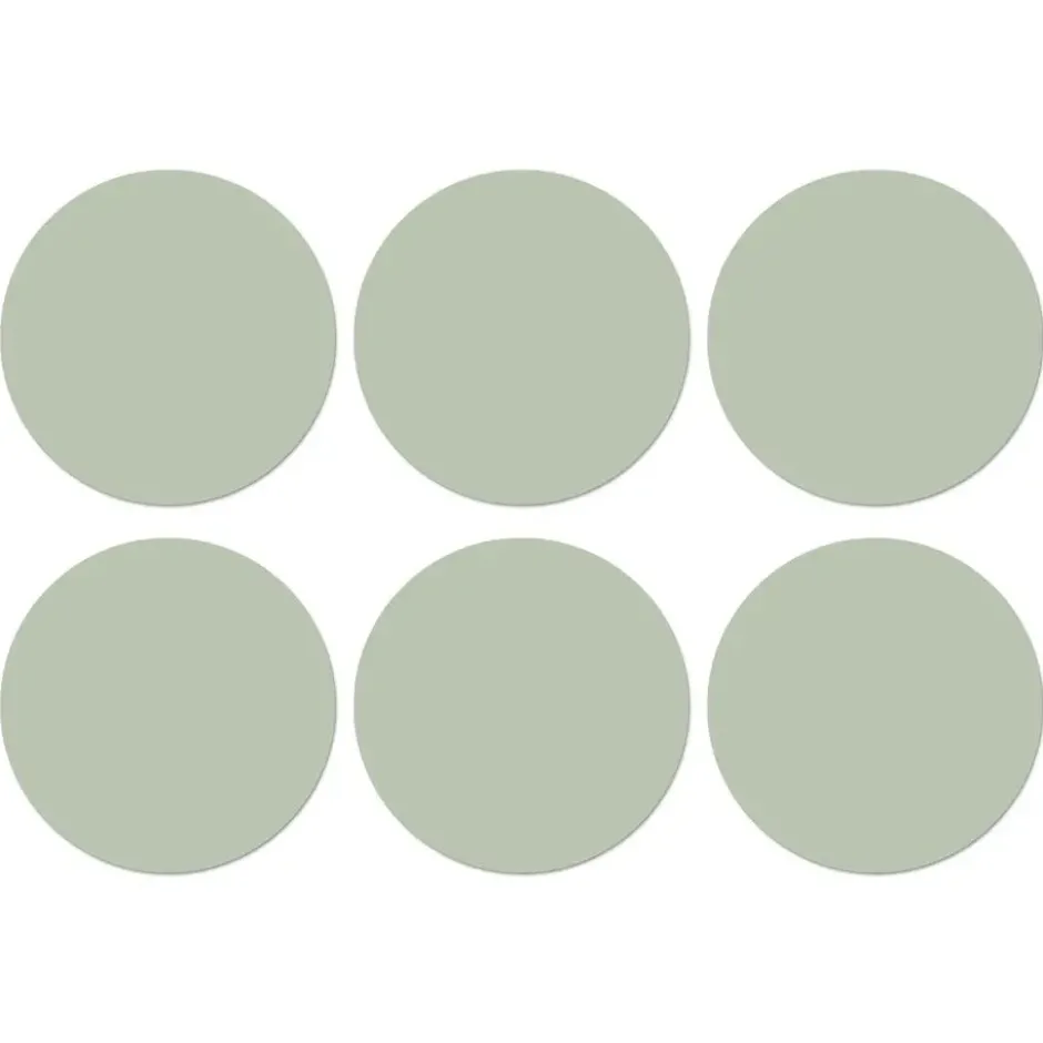Onderzetter 6 stuks 10x10 cm Mintgroen - Effen kleur