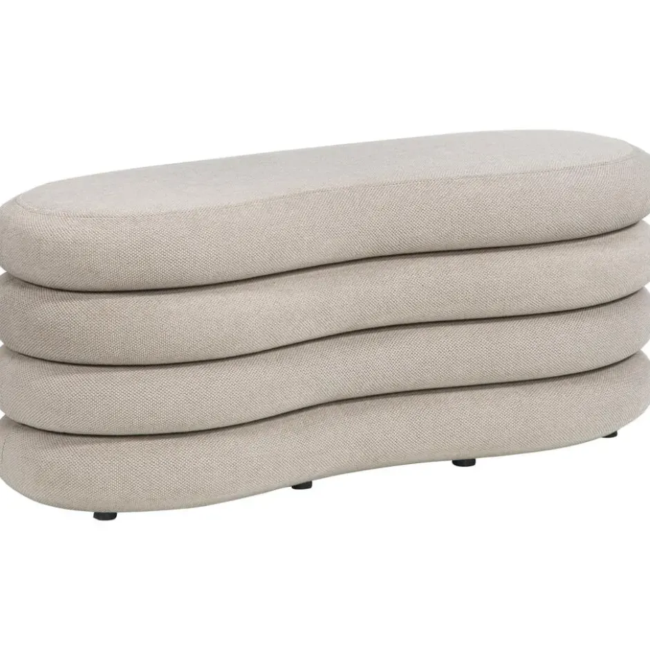 Opbergbank Fitero - beige - 41x106x43 cm