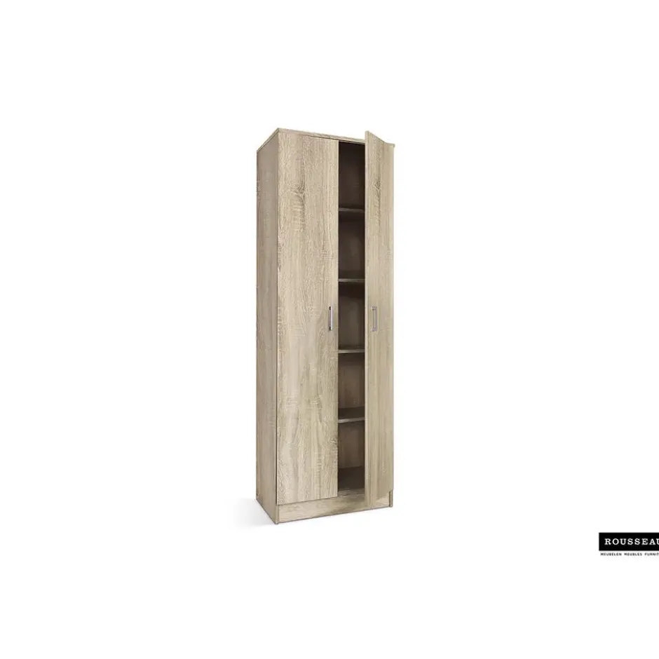 Opbergkast Ray 60cm met 2 deuren en 4 legplanken - sonoma eik
