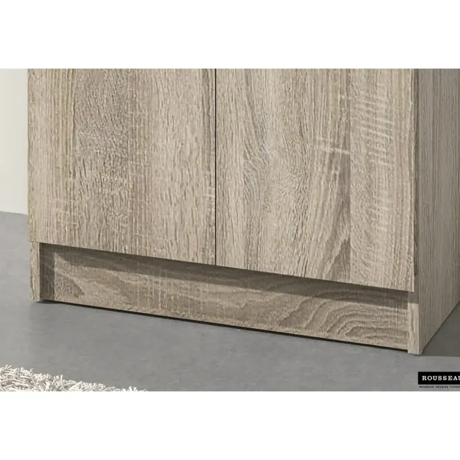 Opbergkast Ray 60cm met 2 deuren en 4 legplanken - sonoma eik