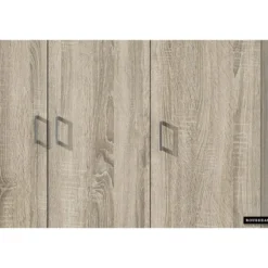 Opbergkast Ray 120cm met 3 deuren en 4 legplanken - sonoma eik
