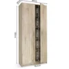 Opbergkast Ray 80cm met 2 deuren en 4 legplanken - sonoma eik
