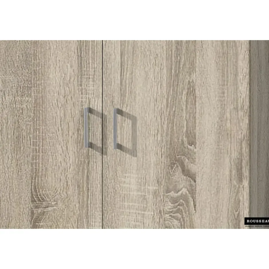 Opbergkast Ray 80cm met 2 deuren en 4 legplanken - sonoma eik