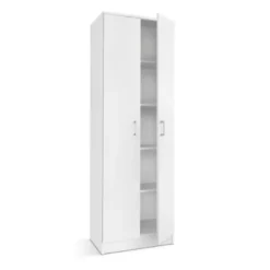 Opbergkast Ray 60cm met 2 deuren en 4 legplanken - wit