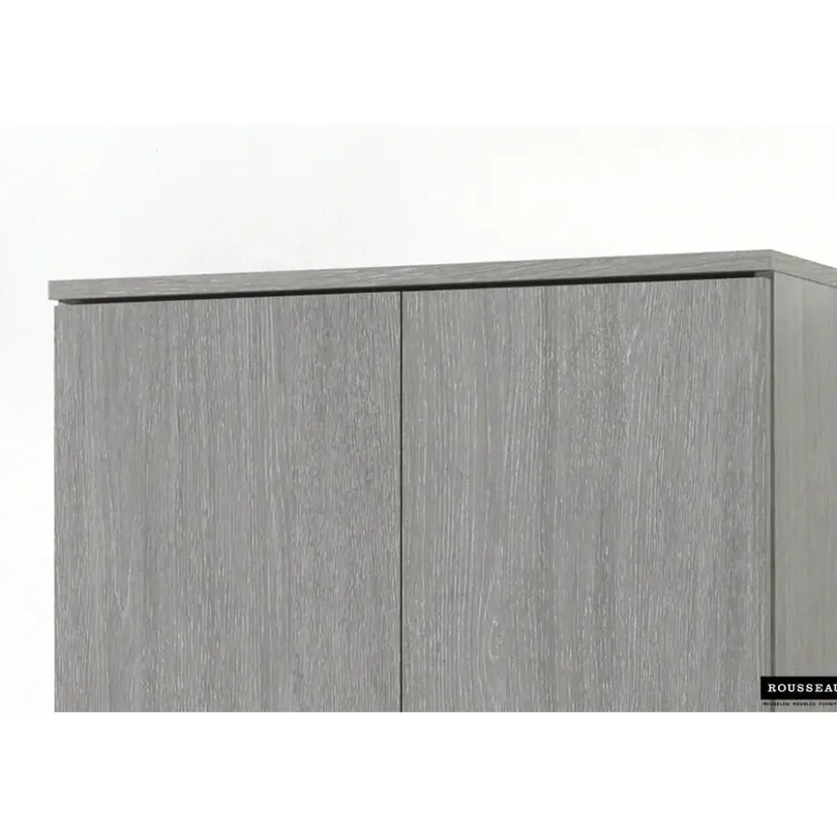 Opbergkast Ray 60cm met 2 deuren en 4 legplanken in grijze eik