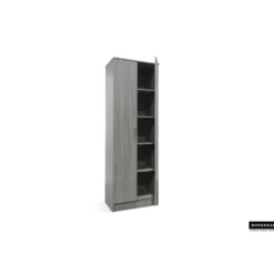 Opbergkast Ray 60cm met 2 deuren en 4 legplanken in grijze eik