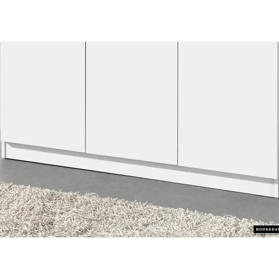 Opbergkast Ray 120cm met 3 deuren en 4 legplanken -wit
