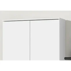 Opbergkast Ray 80cm met 2 deuren en 4 legplanken - wit