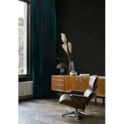 Origin behang - panterprint - donkergrijs en zwart - 0.53 x 10.05 m