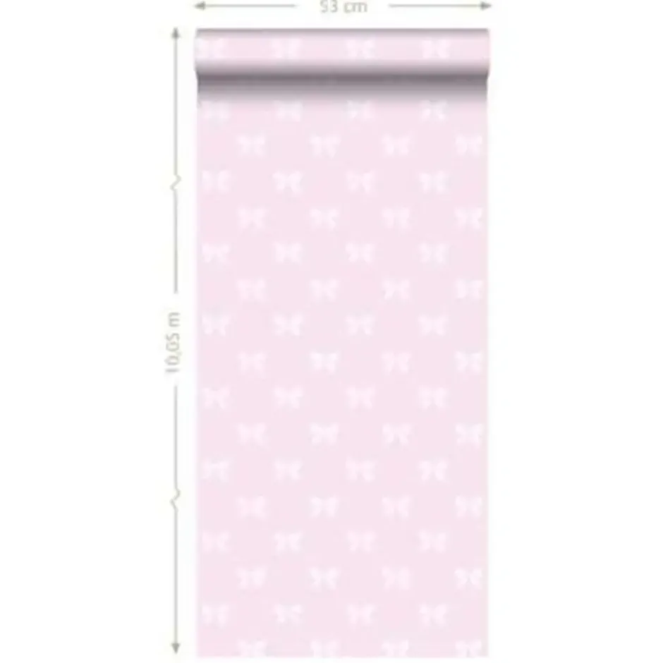 Origin behang - strikjes - licht roze - 53 cm x 10,05 m
