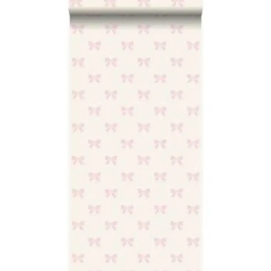 Origin behang - strikjes - wit en licht roze - 53 cm x 10,05 m