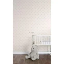 Origin behang - strikjes - wit en licht roze - 53 cm x 10,05 m