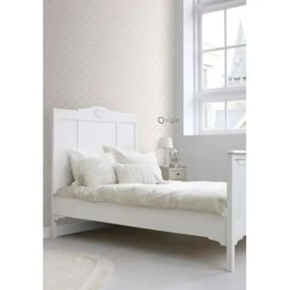 Origin behang - strikjes - wit en licht roze - 53 cm x 10,05 m