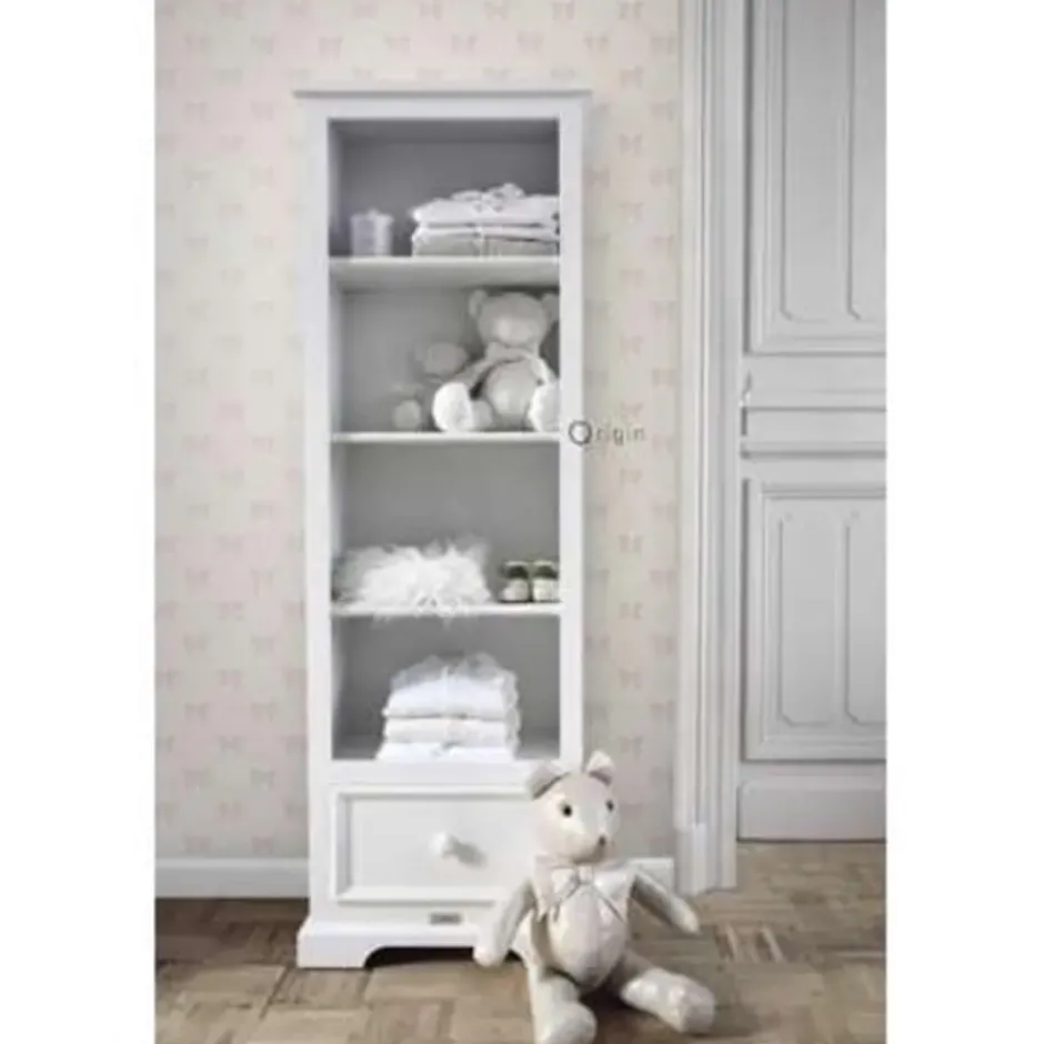 Origin behang - strikjes - wit en licht roze - 53 cm x 10,05 m
