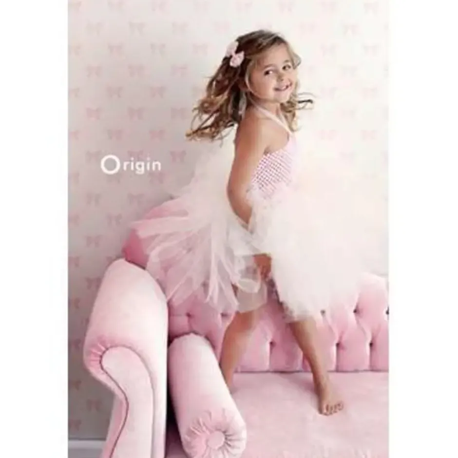 Origin behang - strikjes - wit en licht roze - 53 cm x 10,05 m