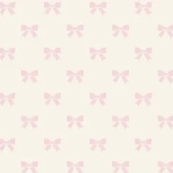 Origin behang - strikjes - wit en licht roze - 53 cm x 10,05 m